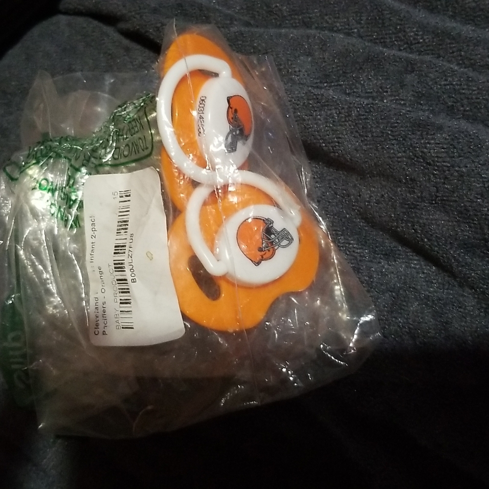 2 Cleveland brown pacifiers